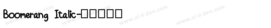 Boomerang Italic字体转换